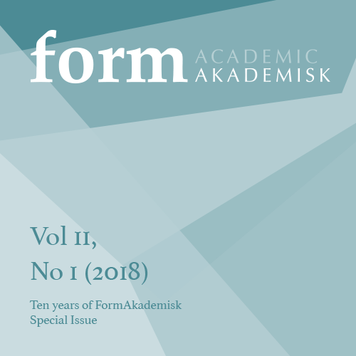 					Se Vol 11 Nr. 1: 10 år med FormAkademisk. Temanummer
				