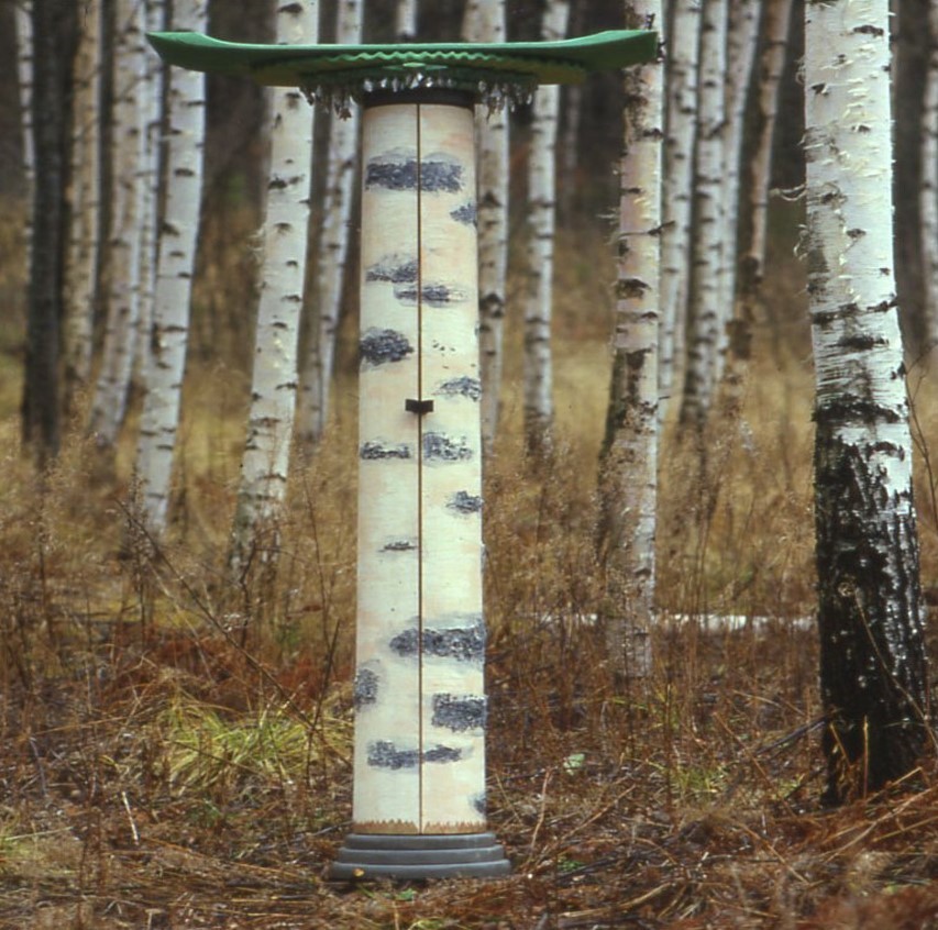 . “Silver birch for the asphalt jungle” 1986.P.E. Denmark. Source: The artist´s collections © Liv Mildrid Gjernes / BONO.   Photo: Rolf M. Aagaard for Aftenposten, 1987.
