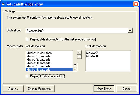 configuring a presentation